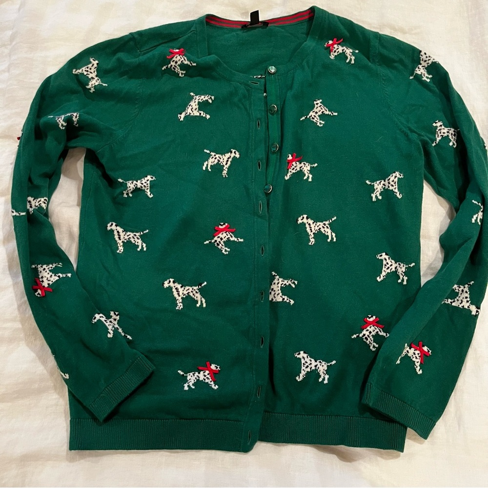 Talbots Dalmatian cardigan size small